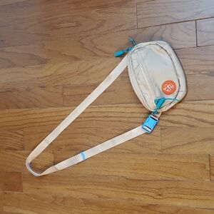 NW/OT Baboon to the Moon Mini Fanny Pack in light brown/tan with Blue